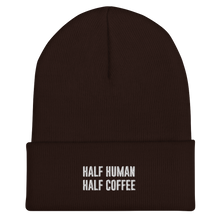 Lade das Bild in den Galerie-Viewer, HALF HUMAN HALF COFFEE Stick - weiß - Beanie (mehr Farben)