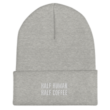 Lade das Bild in den Galerie-Viewer, HALF HUMAN HALF COFFEE Stick - weiß - Beanie (mehr Farben)