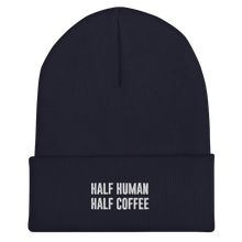 Lade das Bild in den Galerie-Viewer, HALF HUMAN HALF COFFEE Stick - weiß - Beanie (mehr Farben)
