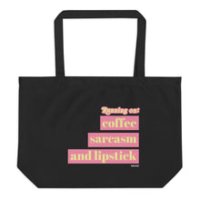 Lade das Bild in den Galerie-Viewer, Running on: Coffee, Sarcasm and Lipstick - Shopper Bag BIO (mehr Farben)