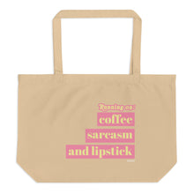 Lade das Bild in den Galerie-Viewer, Running on: Coffee, Sarcasm and Lipstick - Shopper Bag BIO (mehr Farben)