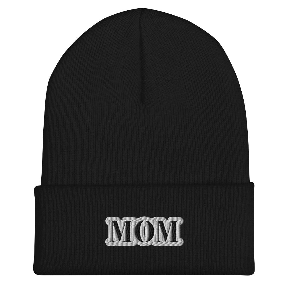 MOM Stick - weiß/schwarz- Beanie (mehr Farben)