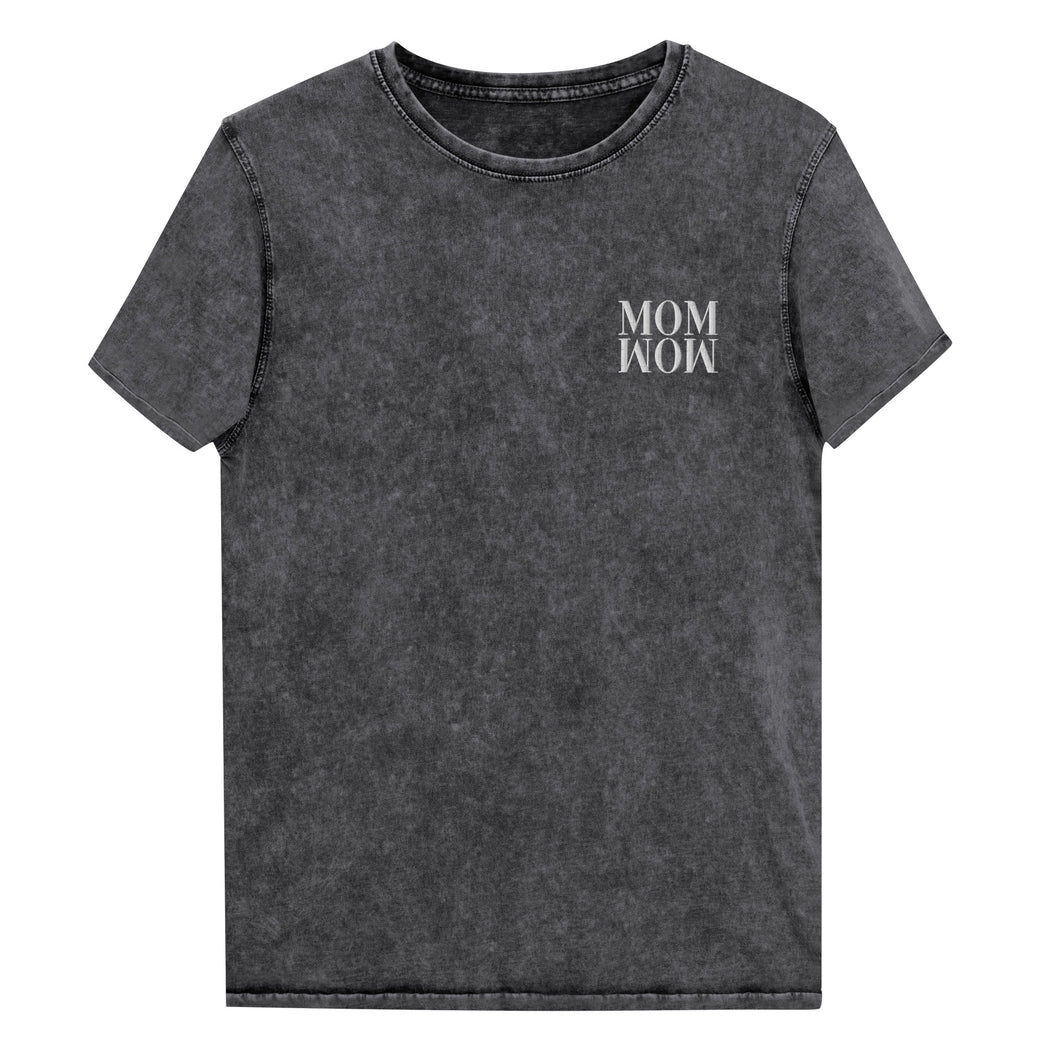 MOM WOW Stick - Used Denim T-Shirt (mehr Farben)